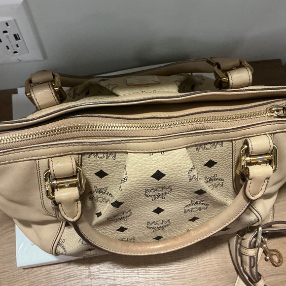 MCM Visetos Monogram Satchel Bag - Picture 5 of 8